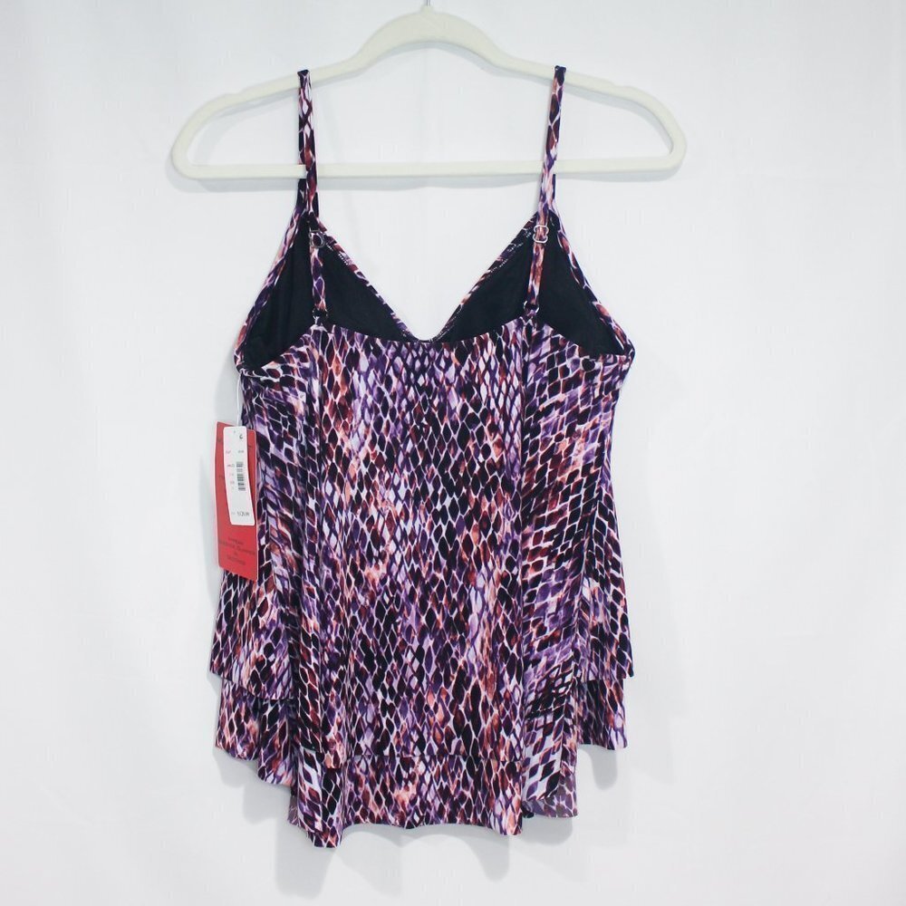 MAGICSUIT Snake Charmer Jolene Tankini Swim Top Swimsuit Purple Pink Black 10 - Picture 8 of 9